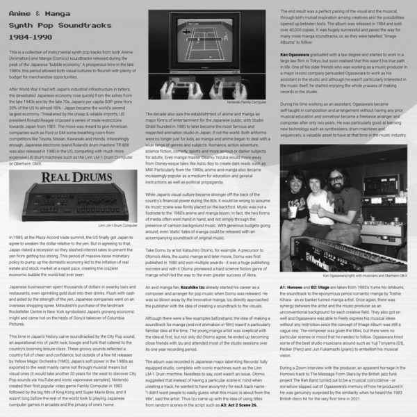 Anime & Manga Synth Pop Soundtracks 1984​-​1990